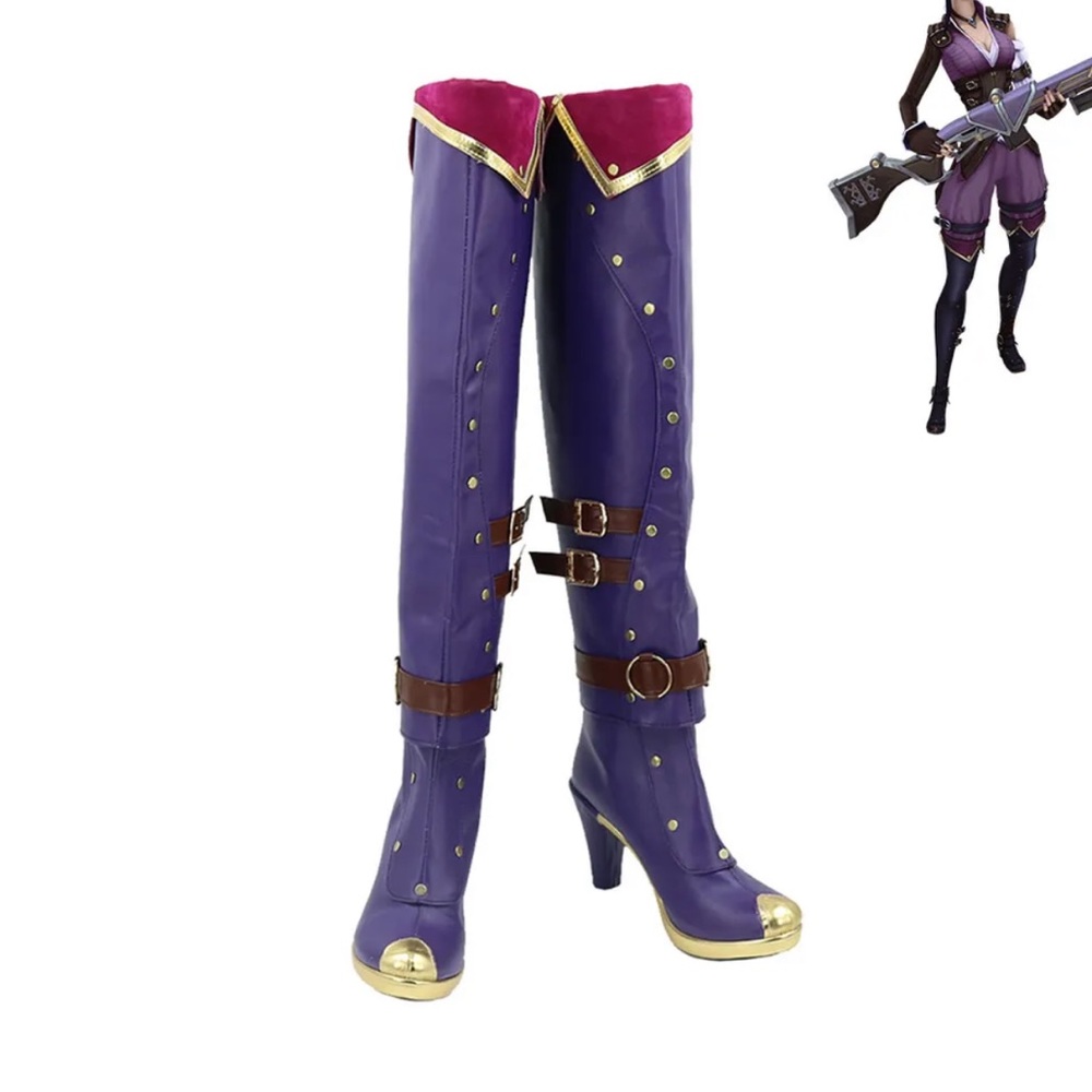 League of Legends Arcane Caitlyn Cosplay Boots